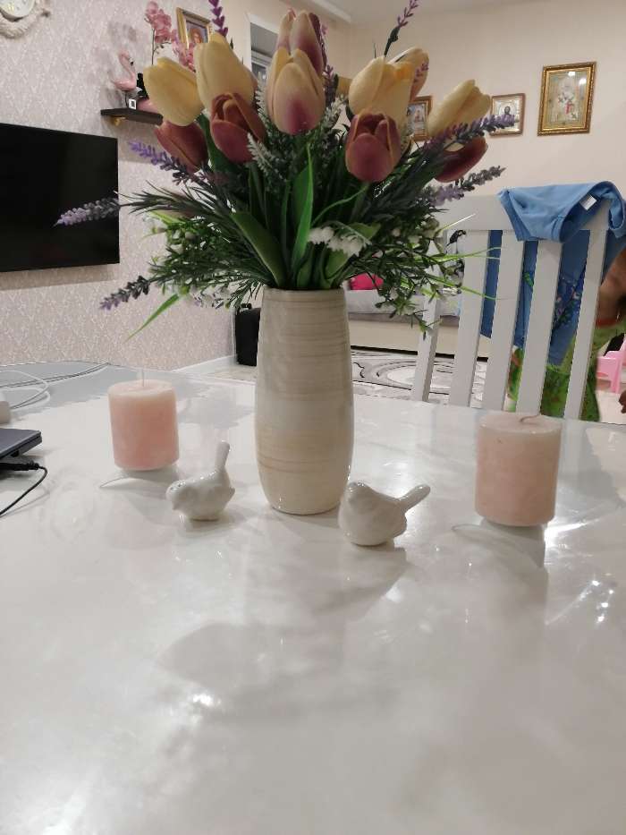 Фотография покупателя товара Набор фарфоровый для специй на деревянной подставке Доляна «Воробушки», 2 предмета: солонка, перечница, цвет белый - Фото 4