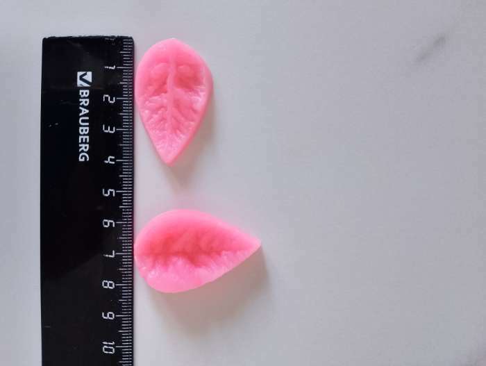 Фотография покупателя товара Молд «Лист гортензии», силикон, 2 предмета, 4×2,5 см, цвет МИКС