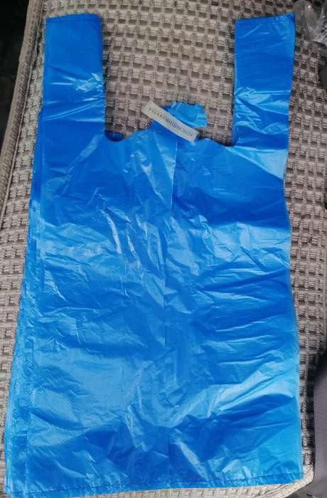 Фотография покупателя товара Пакет "Синий", полиэтиленовый, майка, 30 х 55 см, 17 мкм - Фото 5