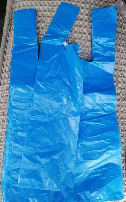 Фотография покупателя товара Пакет "Синий", полиэтиленовый, майка, 30 х 55 см, 17 мкм - Фото 4
