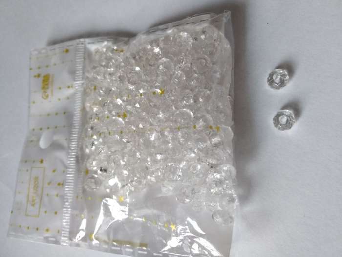 Фотография покупателя товара Бусины для творчества пластик "Кристалл с гранями прозрачный" набор 20 гр 0,4х0,6х0,6 см - Фото 1