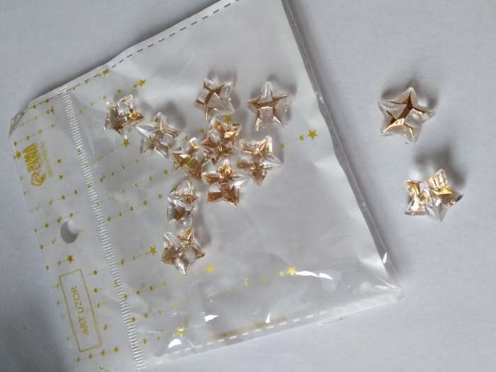 Фотография покупателя товара Пуговицы пластик для творчества "Золотая звёздочка" набор 12 шт 1,5х1,5 см