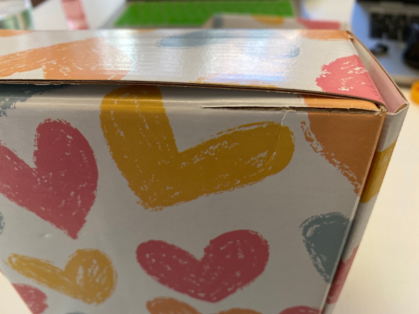 Фотография покупателя товара Коробка сборная крышка-дно без окна, "Меловые сердца", 14,5 х 14,5 х 6 см - Фото 2