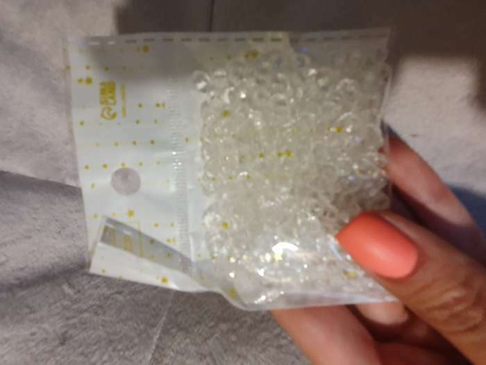 Фотография покупателя товара Бусины для творчества пластик «Кристалл с гранями прозрачный», набор 20 г, 0.4×0.6×0.6 см - Фото 3