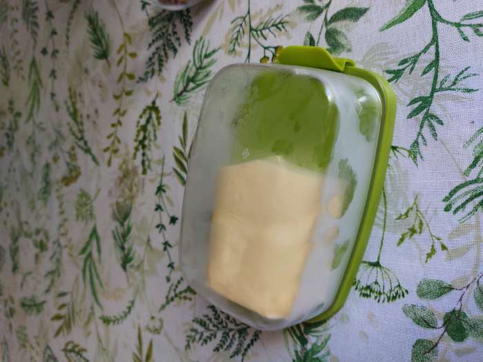 Фотография покупателя товара Маслёнка «Летиция», 16,3×10,1×6,5 см, цвет оливковый