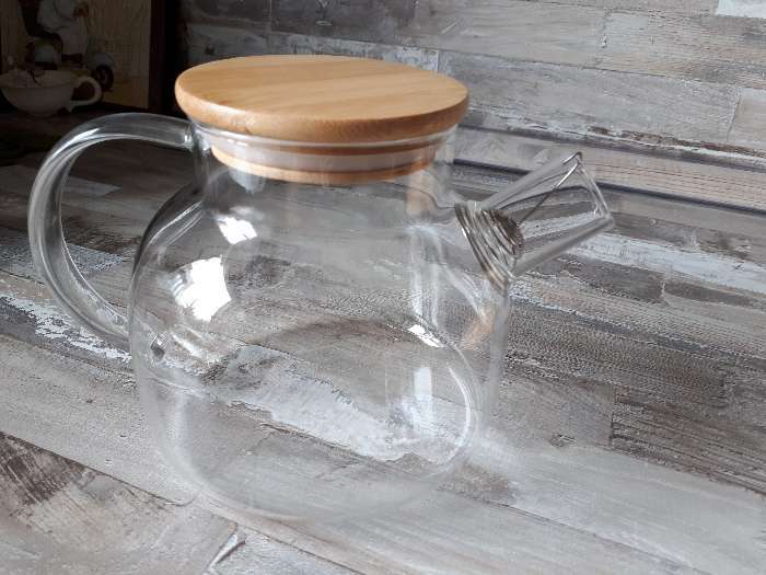 Фотография покупателя товара Чайник стеклянный заварочный с бамбуковой крышкой и металлическим фильтром Magistro «Эко», 800 мл, 20×13×12 см - Фото 15