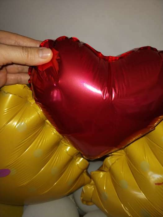 Фотография покупателя товара Шар фольгированный 9" «Мини-сердце», с клапаном, набор 5 шт., цвет красный - Фото 2
