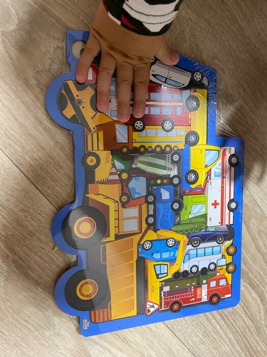 Фотография покупателя товара Головоломка «Машины», 25 деталей, 28×20 см - Фото 4