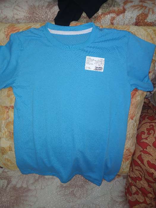 Фотография покупателя товара Футболка детская, цвет синий, рост 146 см - Фото 1