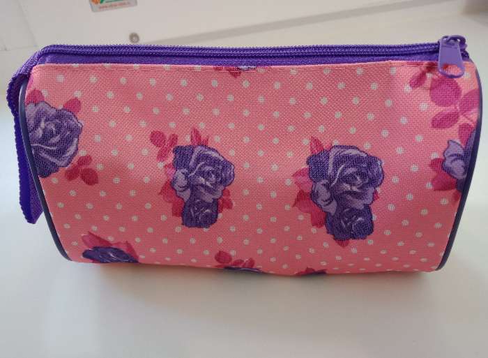 Фотография покупателя товара Косметичка-сумочка, отдел на молнии, с ручкой, цвет розовый - Фото 1