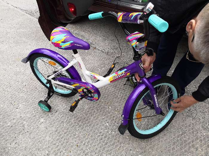 Фотография покупателя товара Велосипед 18" Graffiti Classic RUS, 2019, цвет белый/фиолетовый - Фото 1