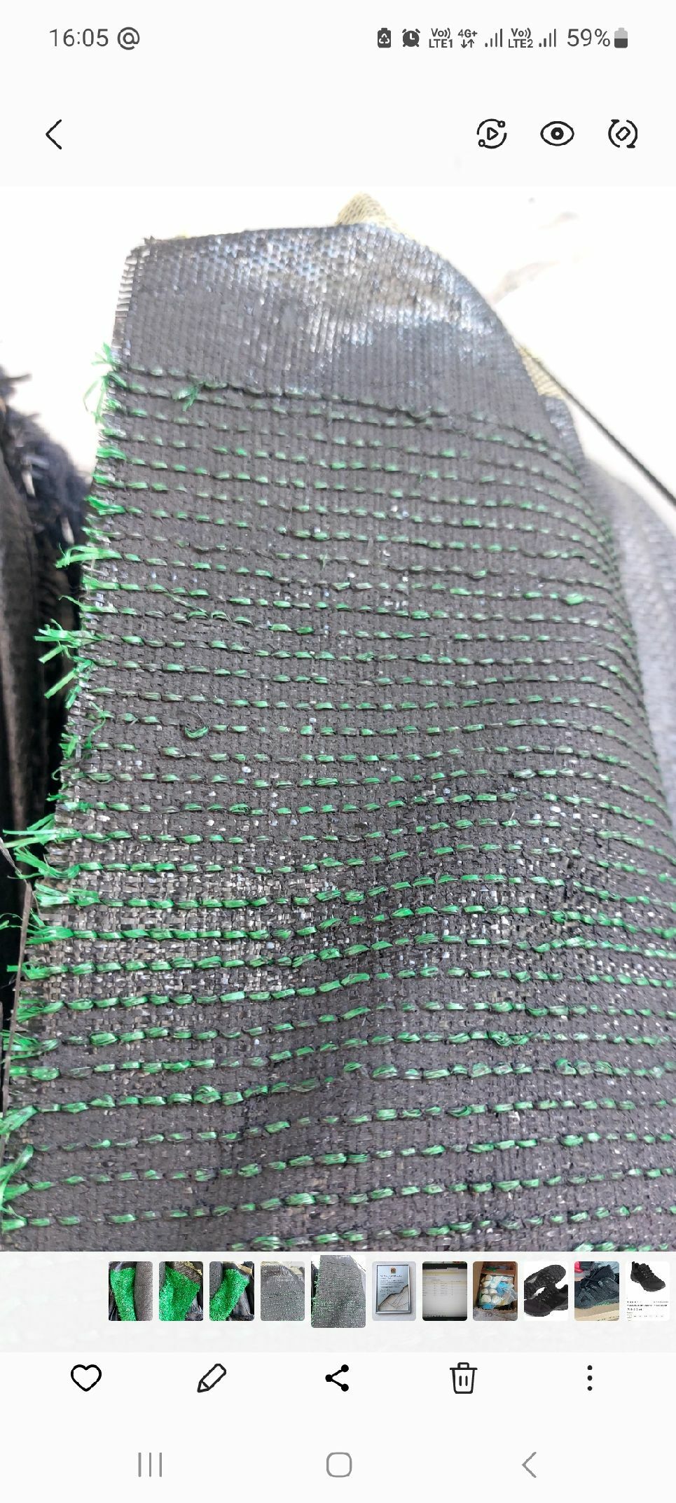 Фотография покупателя товара УЦЕНКА Газон искусственный, ворс 10 мм, 2 × 5 м, светло-зелёный, Greengo - Фото 5
