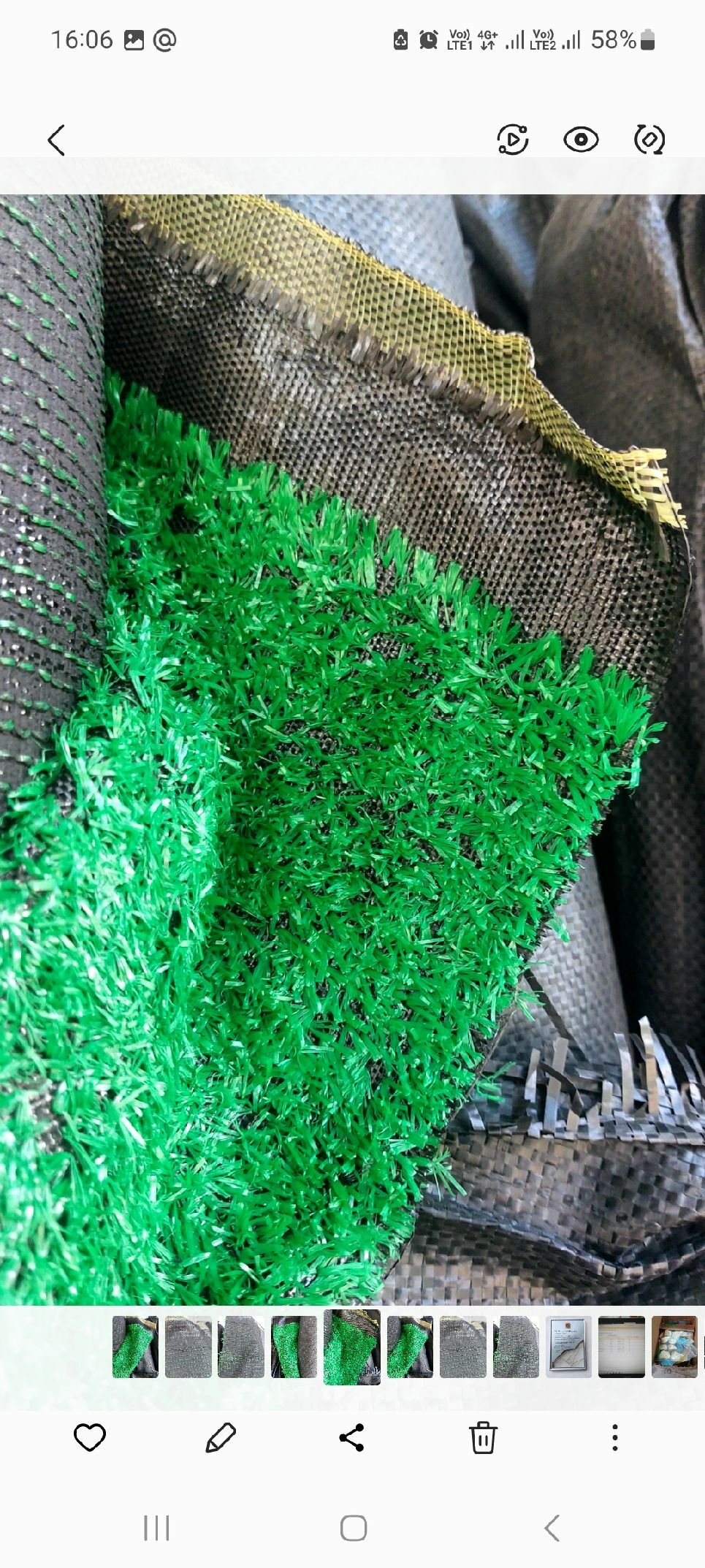 Фотография покупателя товара УЦЕНКА Газон искусственный, ворс 10 мм, 2 × 5 м, светло-зелёный, Greengo - Фото 7