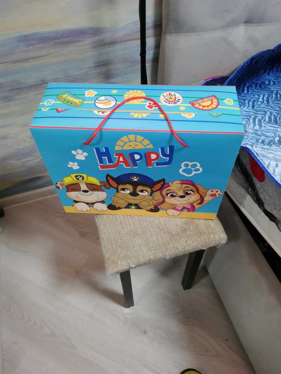 Фотография покупателя товара Пакет-коробка, 40 х 30 х 15 см "Happy", Щенячий патруль - Фото 1