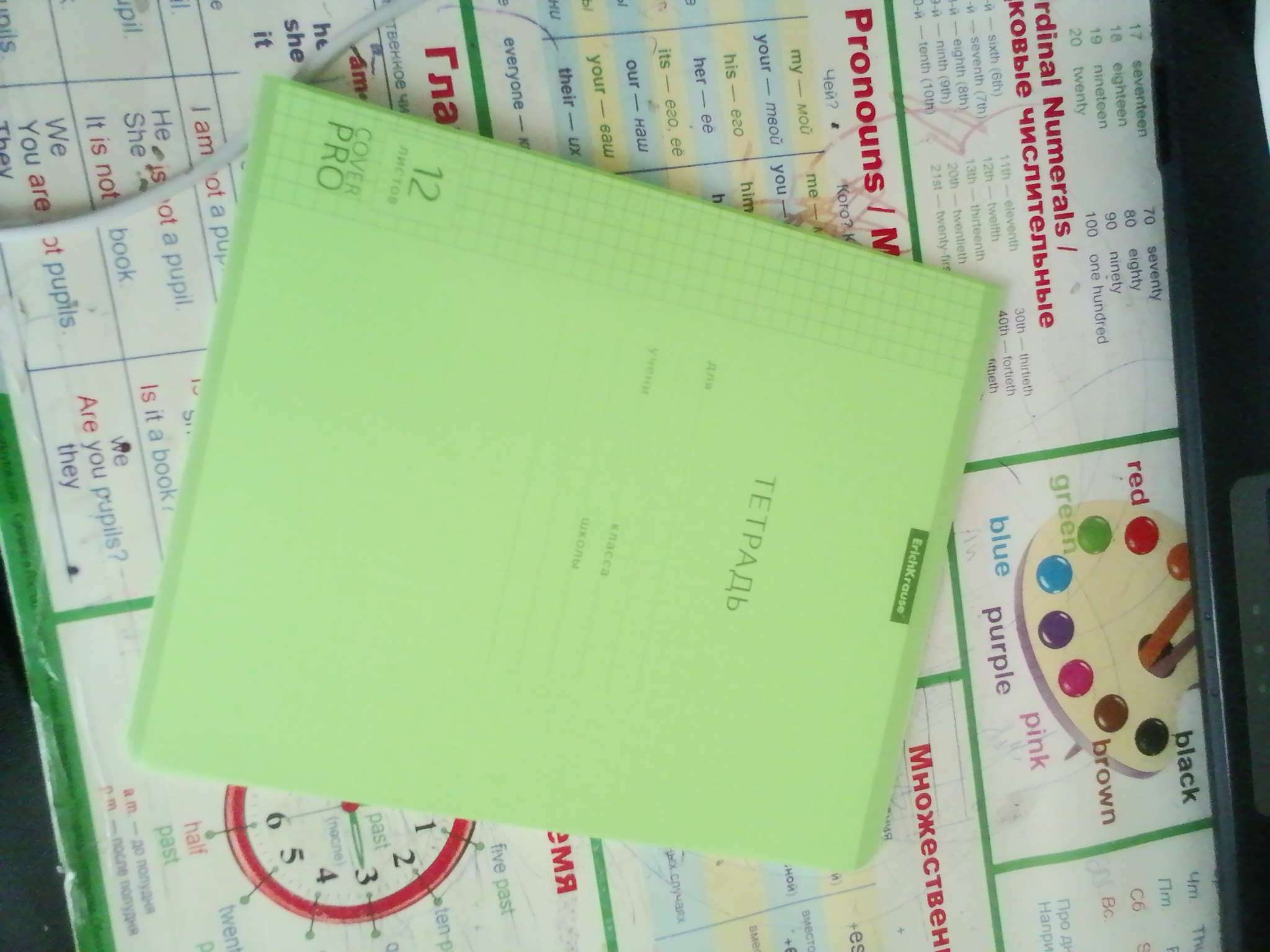 Фотография покупателя товара Тетрадь 24 листа в клетку ErichKrause CoverPrо Neon «Классика», пластиковая обложка, жёлтая - Фото 1