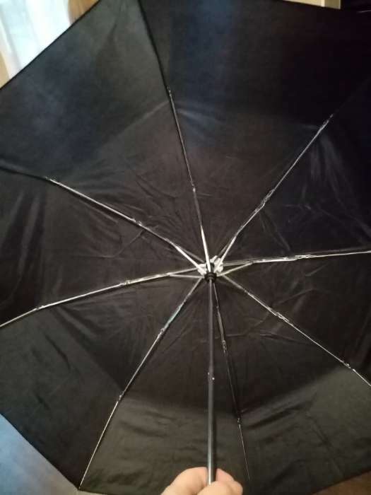 Фотография покупателя товара Зонт механический, «Dark afternoon», 3 сложения, 8 спиц, R = 48 см, цвет чёрный - Фото 6