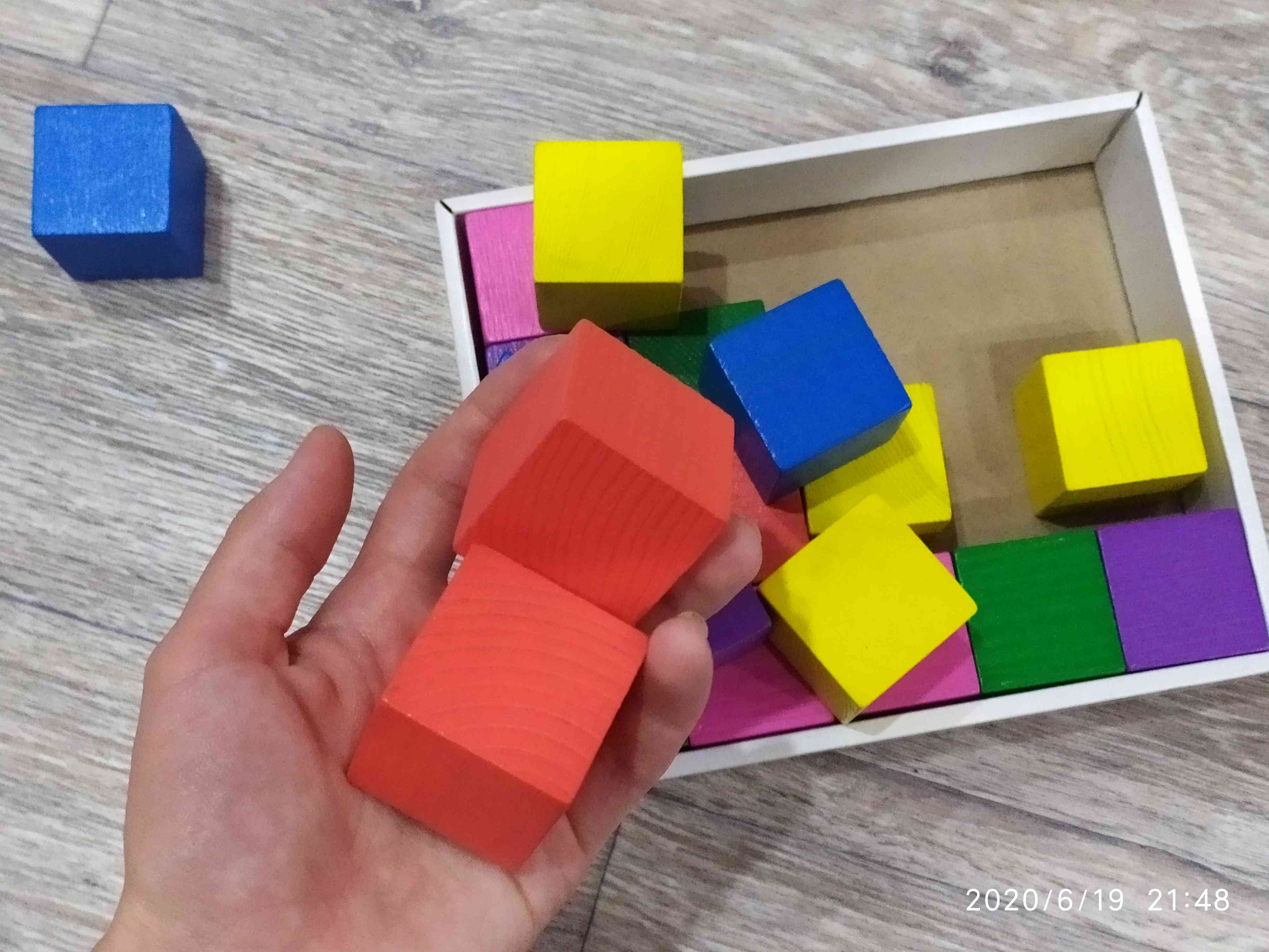 Фотография покупателя товара Кубики «Цветные» 20 элементов - Фото 6