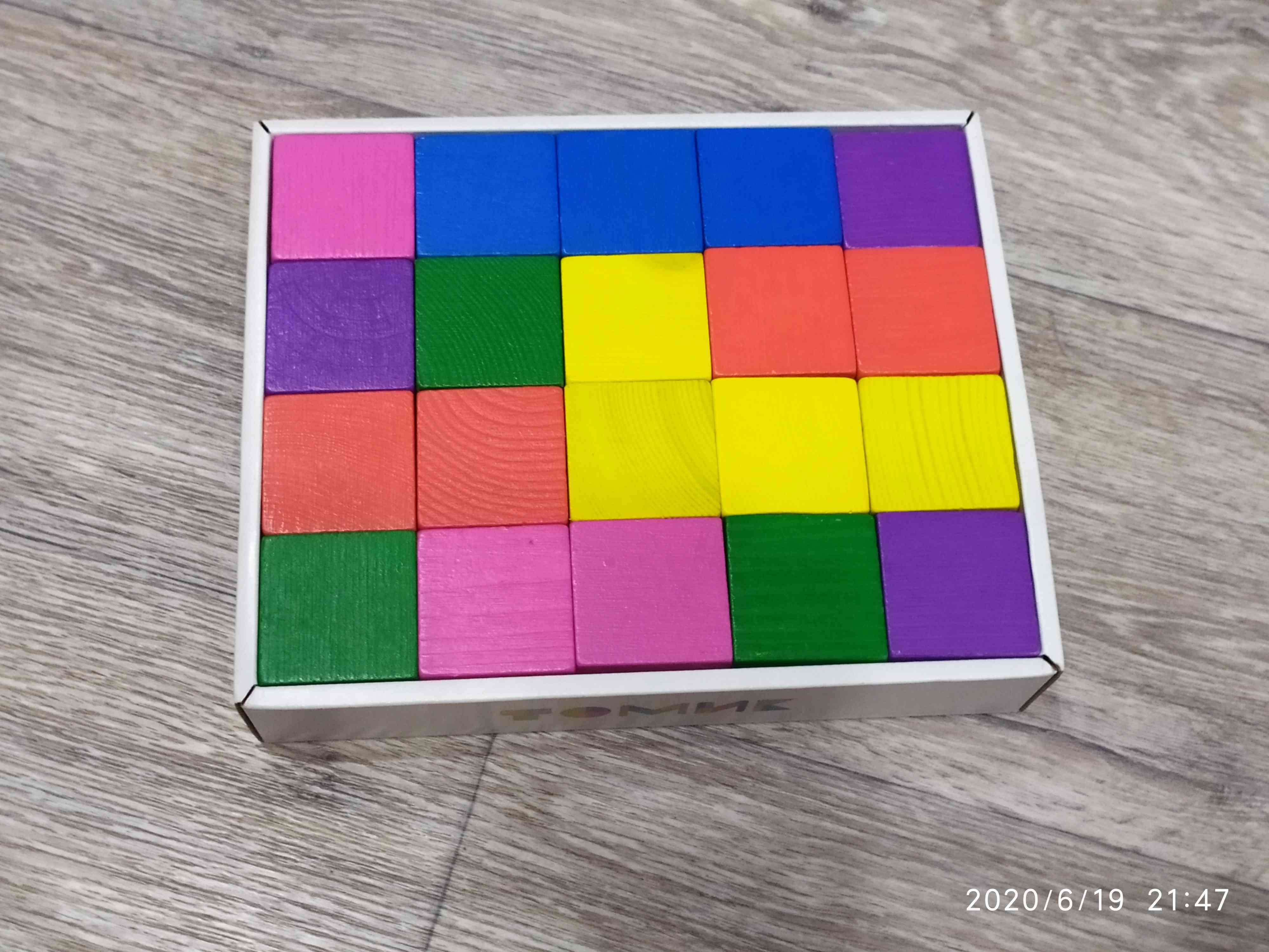 Фотография покупателя товара Кубики «Цветные» 20 элементов - Фото 5