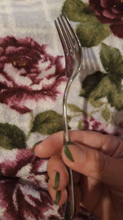 Фотография покупателя товара Вилка десертная из нержавеющей стали «Моника», длина 15,5 см, цвет серебряный - Фото 2