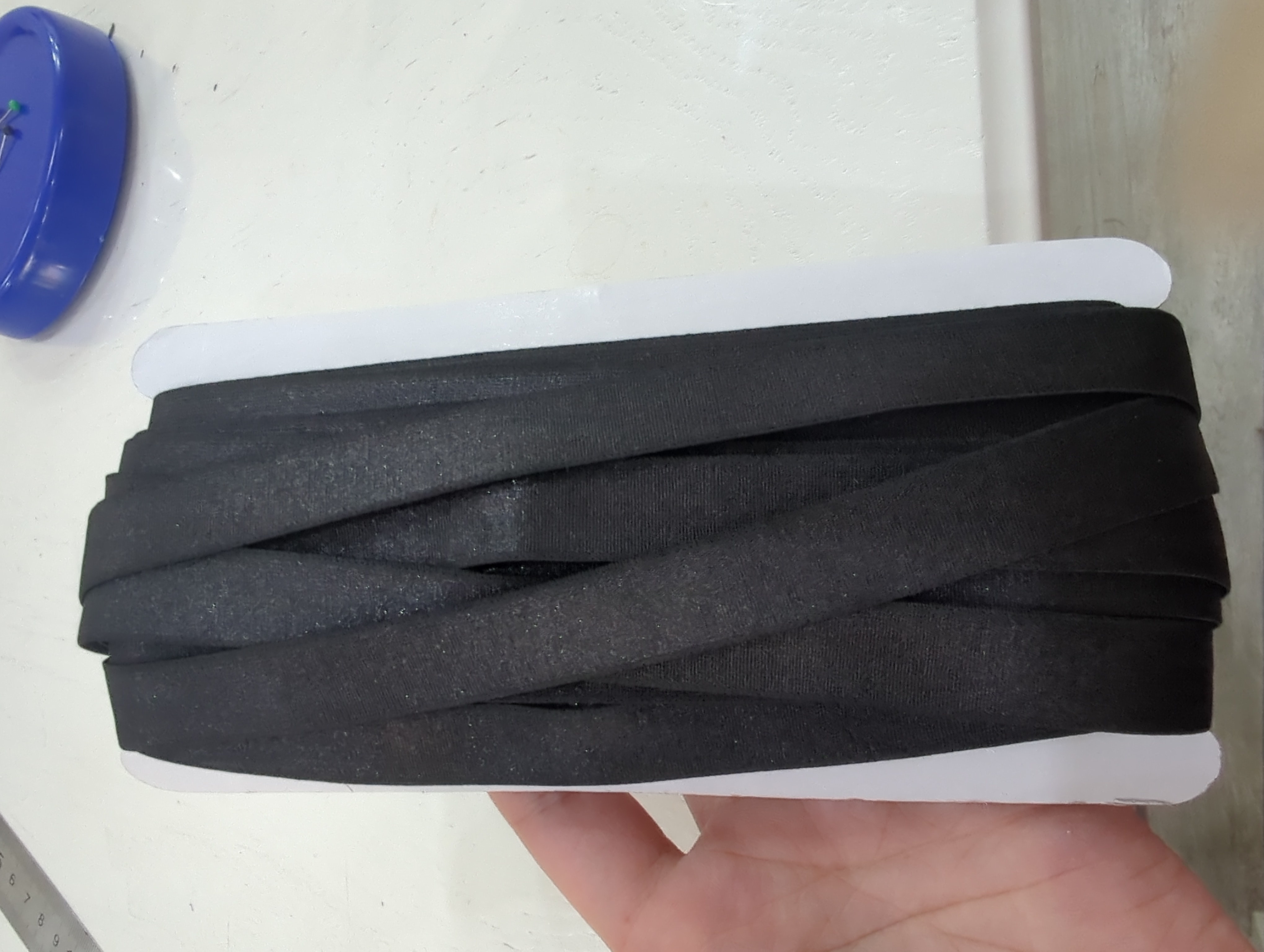 Фотография покупателя товара Резинка для бретелей, блестящая, 10 мм, 10 ± 0,5 м, цвет чёрный