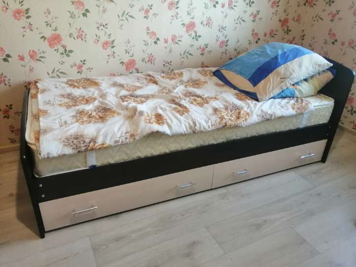 Фотография покупателя товара Матрас Flowers double Comfort, размер 90 × 200 см, высота 18 см, трикот