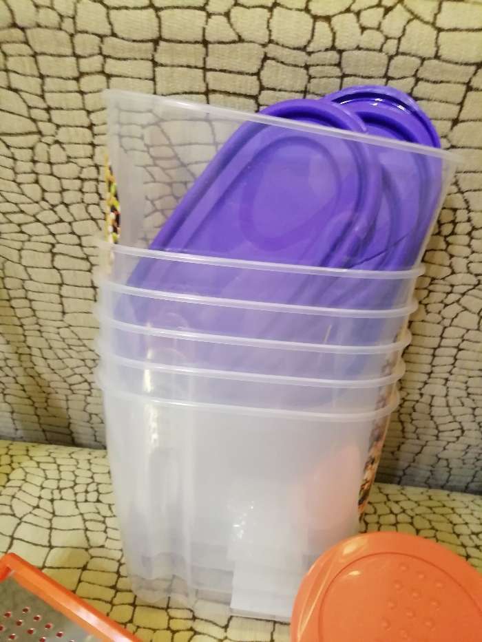 Фотография покупателя товара Ёмкость 1,5 л для сыпучих продуктов, цвет фиолетовый - Фото 2