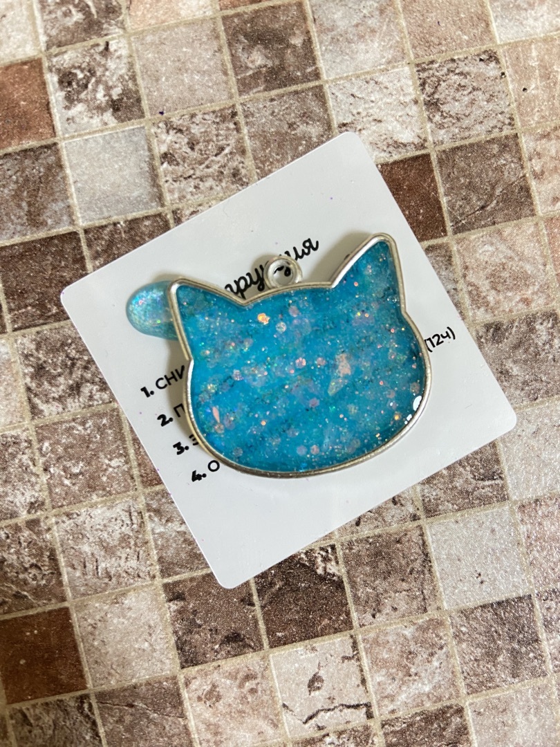 Фотография покупателя товара УЦЕНКА Набор с эпоксидной смолой «Be TrenDIY», Кулон-котик - Фото 2