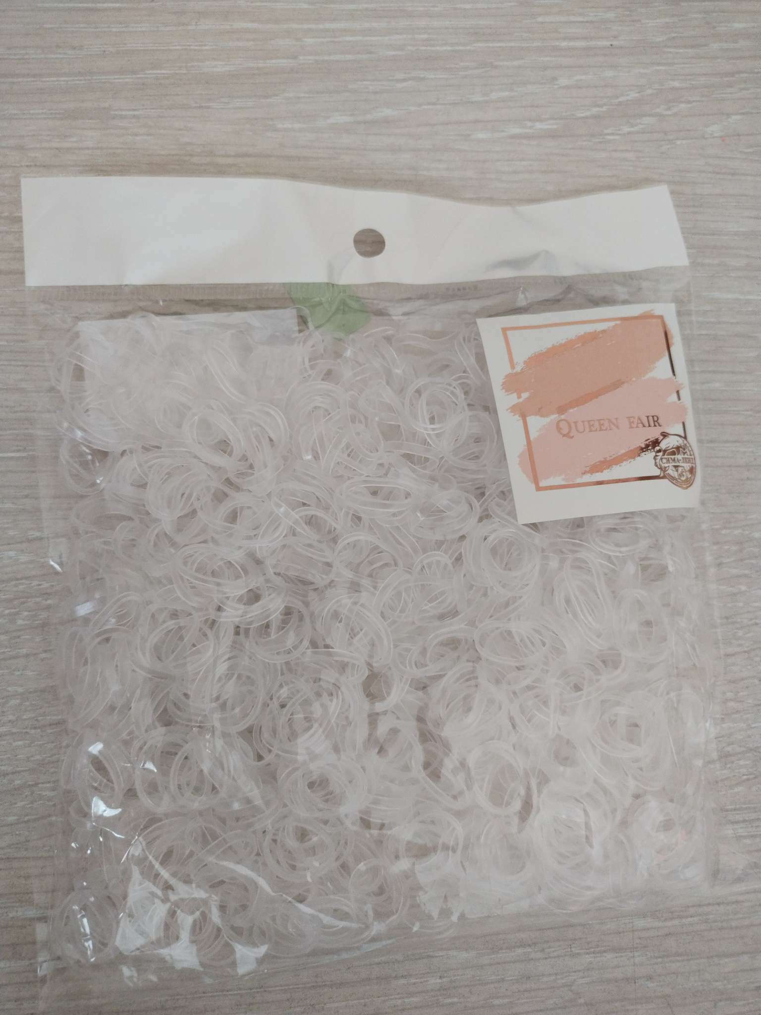 Фотография покупателя товара Силиконовые резинки для волос, набор, d = 1,3 см, 50 гр, цвет прозрачный