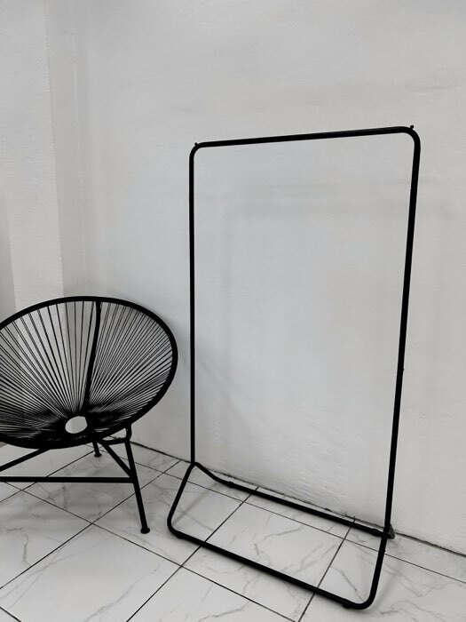 Фотография покупателя товара Стойка для одежды «Радуга», 82,5×42×150 см, чёрная - Фото 2