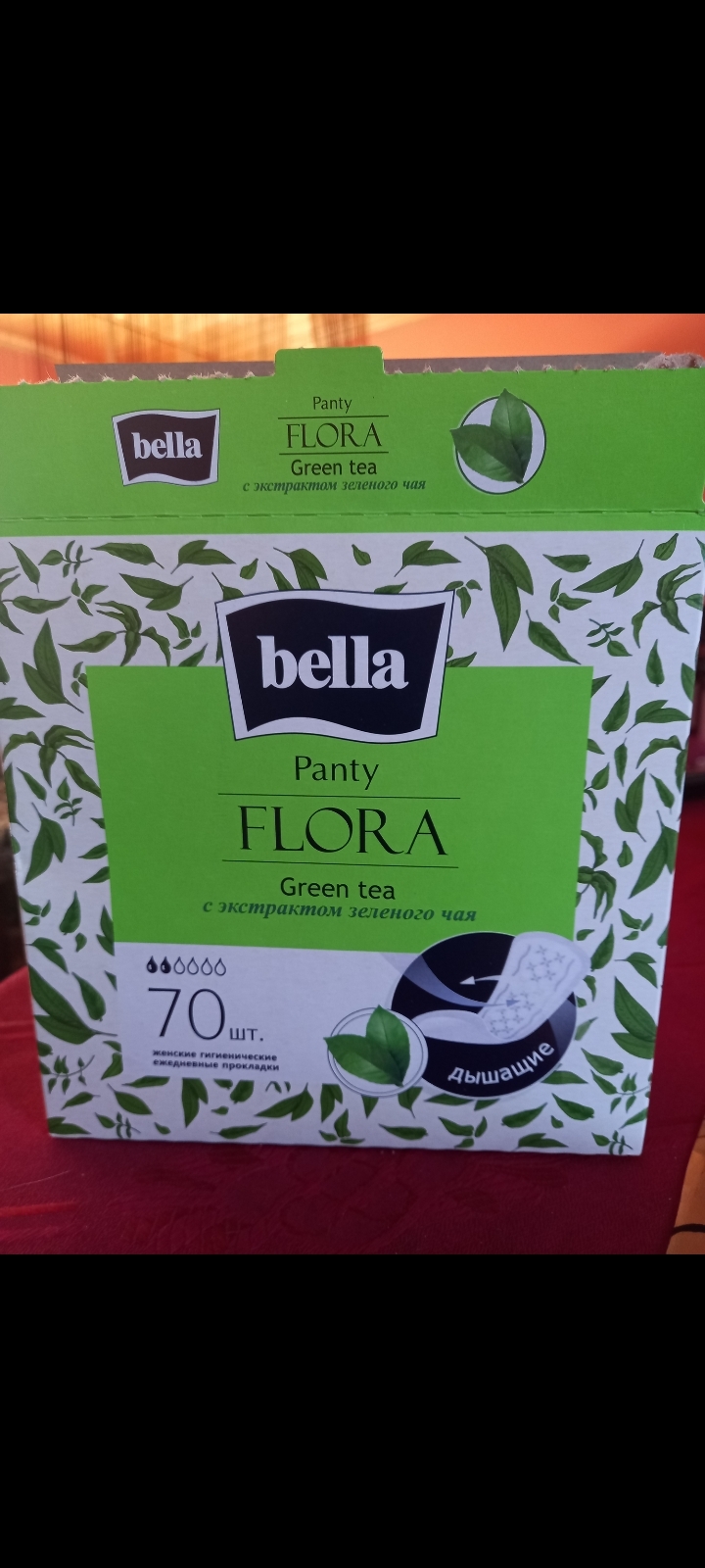 Фотография покупателя товара Прокладки женские гигиенические ежедневные bella Panty FLORA Green tea с экстрактом зеленого, 70 шт.