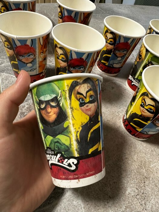 Фотография покупателя товара Набор бумажных стаканов «Леди Баг и Супер-Кот», чёрно-розовый, 6 шт., 250 мл - Фото 2