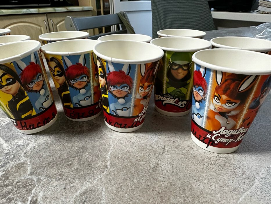 Фотография покупателя товара Набор бумажных стаканов «Леди Баг и Супер-Кот», чёрно-розовый, 6 шт., 250 мл - Фото 3