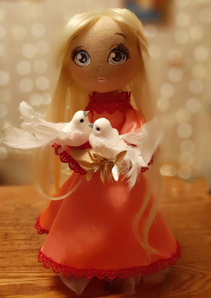 Фотография покупателя товара Набор для шитья. Интерьерная кукла «Николь», 30 см - Фото 3