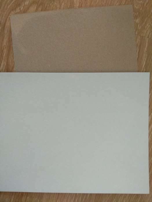Фотография покупателя товара Картон для подшивки документов А4, 100 листов, немелованный, односторонний, блок 260 г/м2, бело-серый - Фото 1