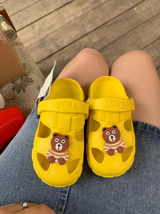 Фотография покупателя товара Сабо детские, цвет жёлтый, размер 21