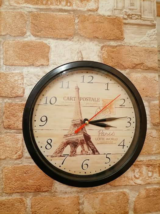 Фотография покупателя товара Часы настенные "Париж", d-20 см, дискретный ход - Фото 1
