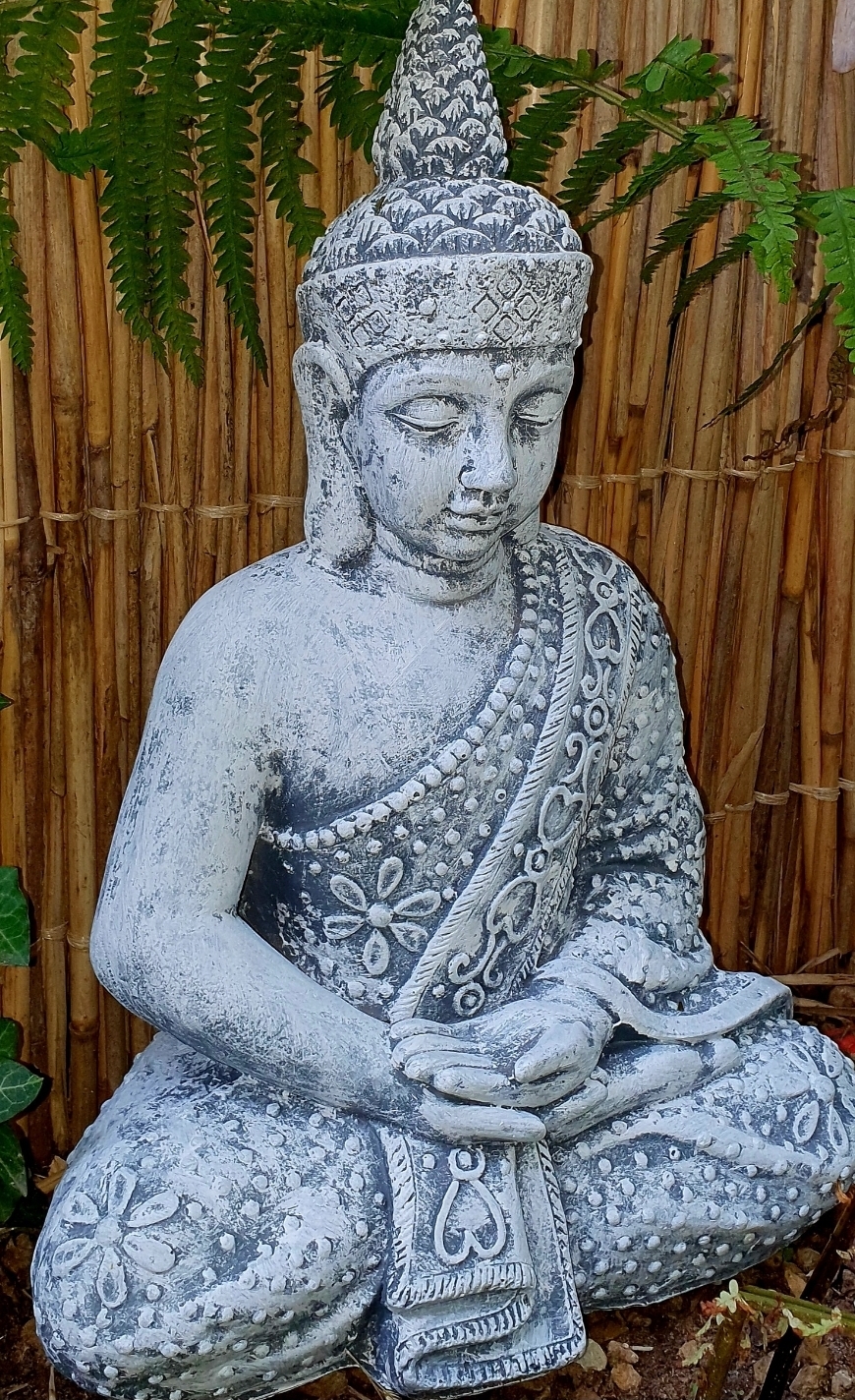 Фотография покупателя товара Садовая фигура "Будда", под камень, 35х20х46см - Фото 2