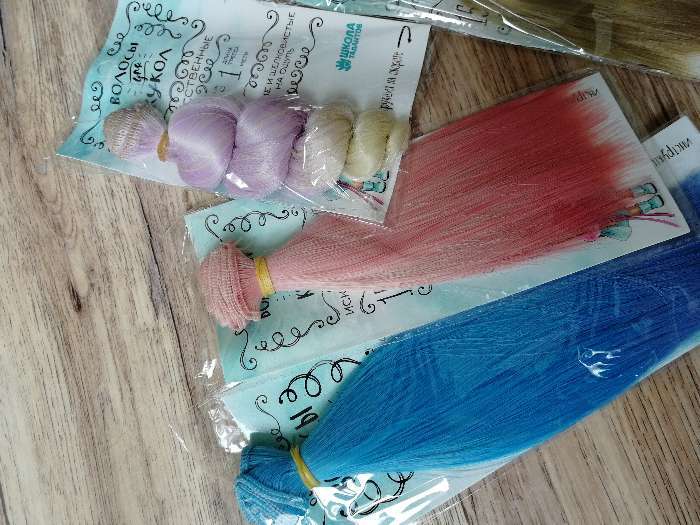 Фотография покупателя товара Волосы - тресс для кукол «Прямые» длина волос: 20 см, ширина: 100 см, №LSA032 - Фото 1