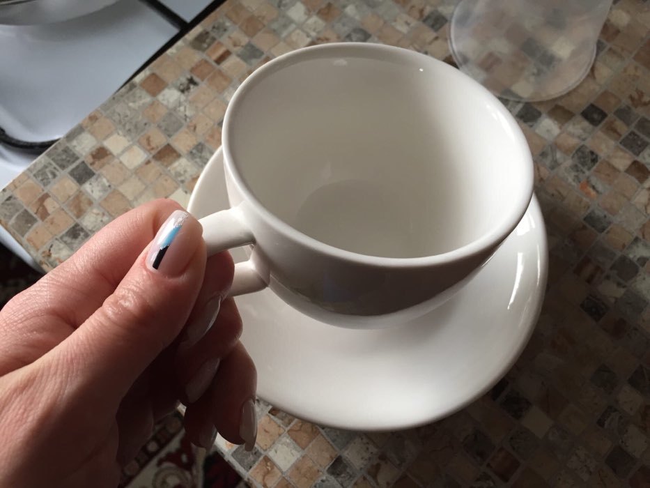 Фотография покупателя товара Чайная пара фарфоровая Magistro «Бланш», 2 предмета: чашка 200 мл, блюдце d=14,5 см, цвет белый