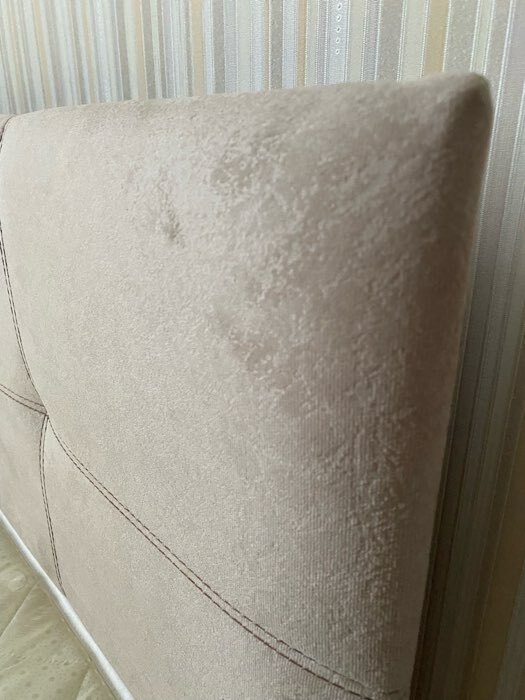 Фотография покупателя товара Кровать двуспальная Svetlana – 2, спальное место 1600×2000 мм, велюр, цвет коричневый - Фото 10