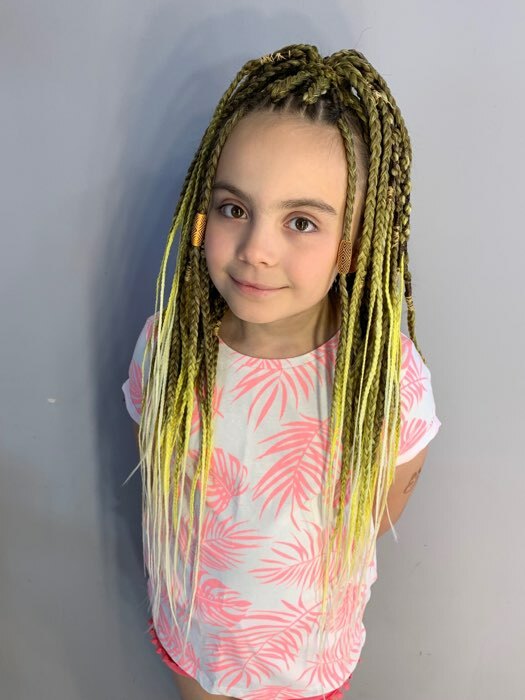 Фотография покупателя товара SIM-BRAIDS Канекалон однотонный, гофрированный, 65 см, 90 г, блонд(#613) - Фото 21