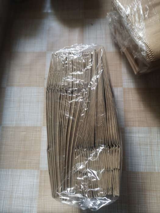 Фотография покупателя товара Пакет крафт бумажный фасовочный, однослойный, с окном, прямоугольное дно 10(7) х 6 х 20 см