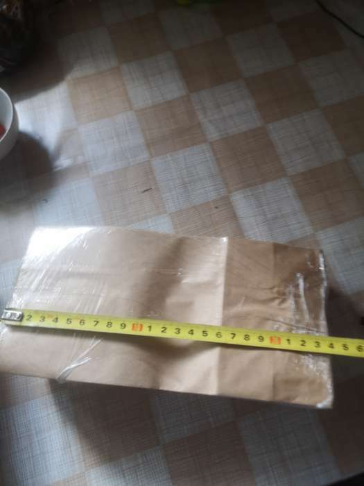 Фотография покупателя товара Пакет крафт бумажный, фасовочный, прямоугольное дно, 12 х 8 х 24 см, 50 г/м2 - Фото 4