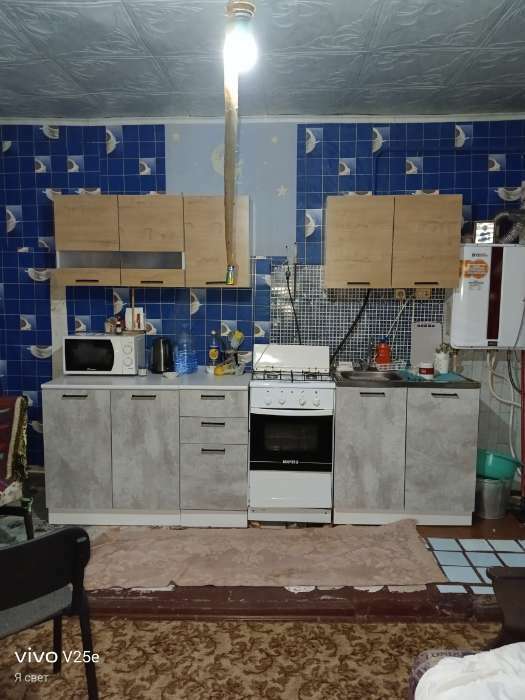 Фотография покупателя товара Кухонный гарнитур Солви, 2000х600, Дуб бунратти/Цемент