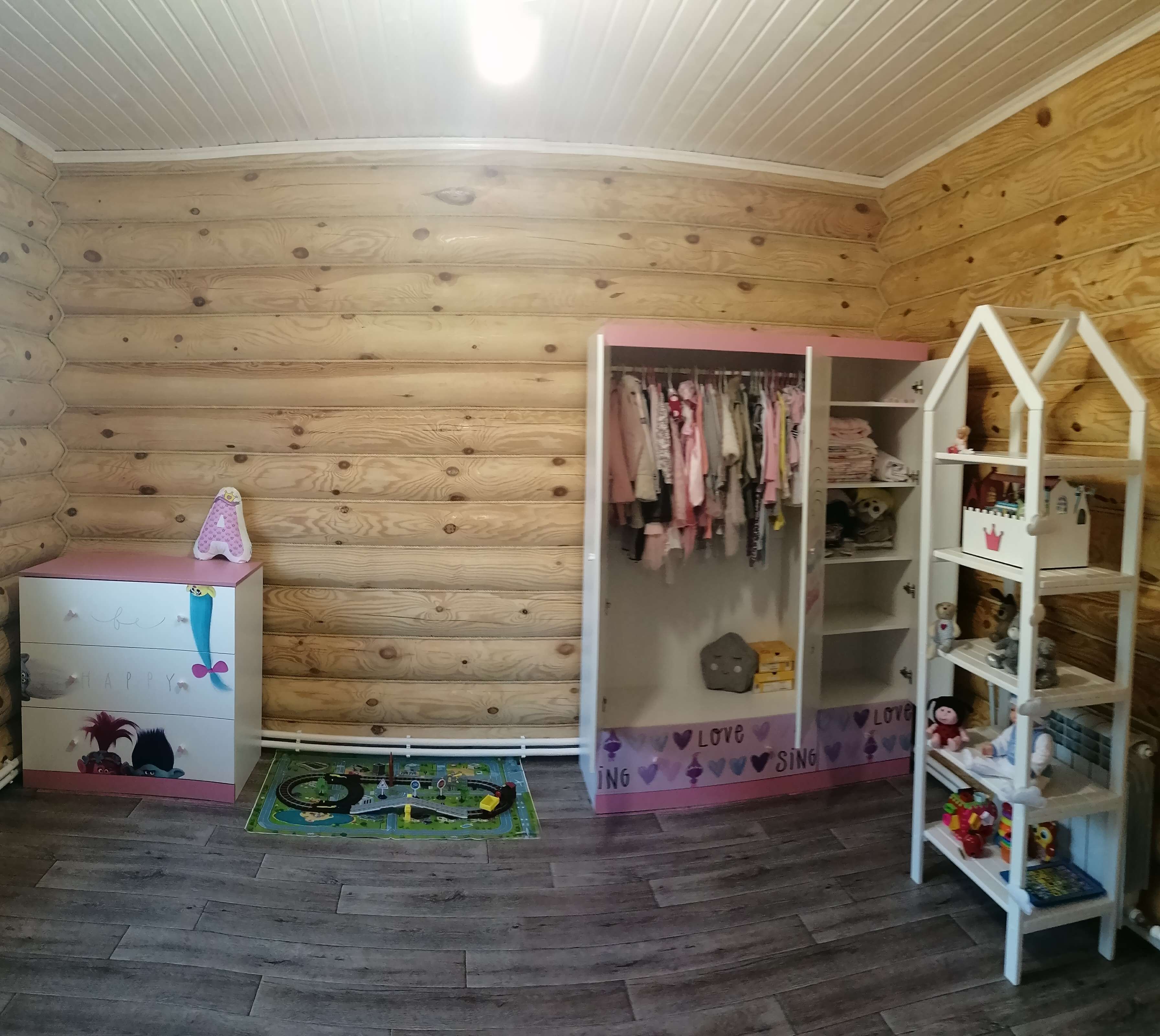 Фотография покупателя товара Шкаф трехсекционный Polini kids Fun 1360 «Тролли», розовый - Фото 1