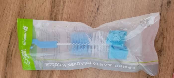 Фотография покупателя товара Ёршик для бутылочек с губкой, цвета МИКС