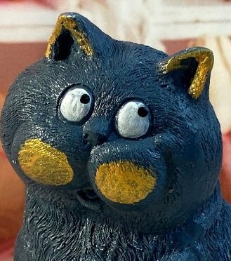 Фотография покупателя товара Фигура "Кот сидит" серо-голубой, 10х9х11см - Фото 1