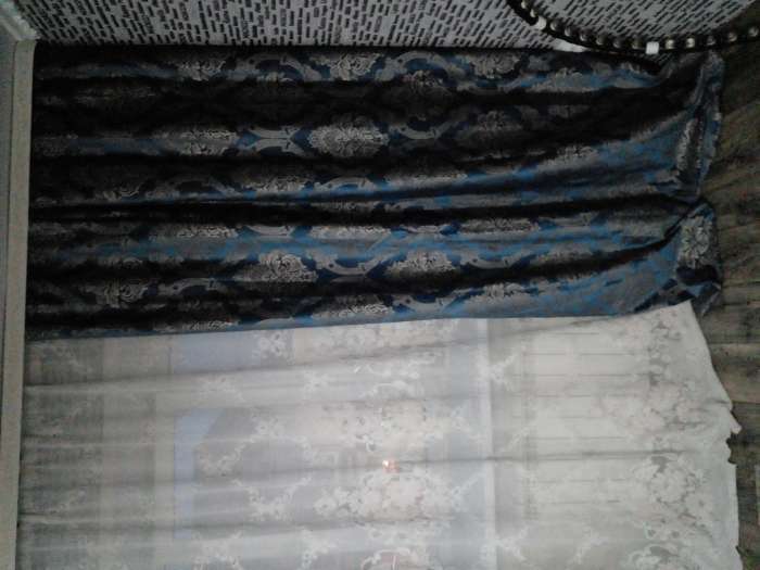 Фотография покупателя товара Штора портьерная Этель «Версаль» 160×270 см, цвет синий, 100% п/э - Фото 2