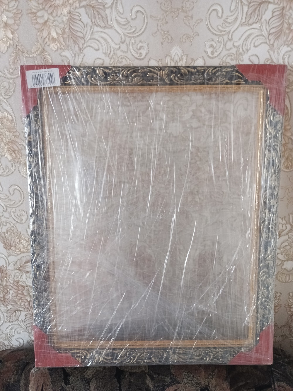 Фотография покупателя товара Рама для картин (зеркал) 40 х 50 х 4 см, дерево "Версаль", бело-золотая - Фото 2