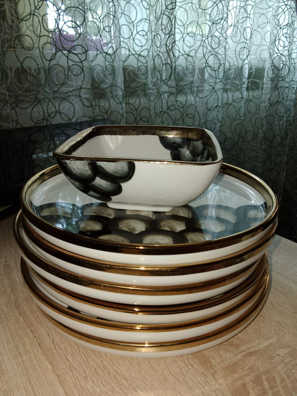 Фотография покупателя товара Миска керамическая Black style, d=11,5 см, цвет белый - Фото 3
